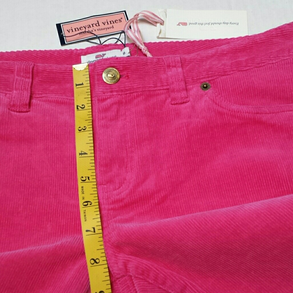 NWT Vineyard Vines Pink Corduroy Pants Size 6 - Picture 4 of 8